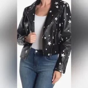 Vigoss Star Faux Leather Jacket